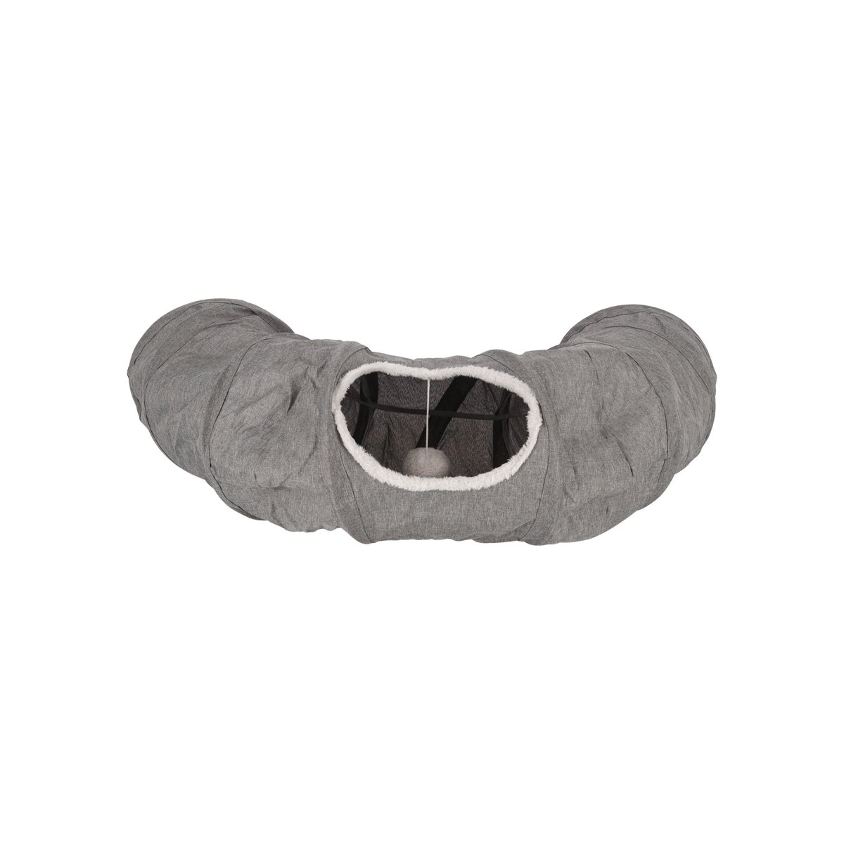 Kattentunnel met kussen Gotar grijs 95 cm FP Kattentunnel met kussen Gotar grijs 95 cm FP