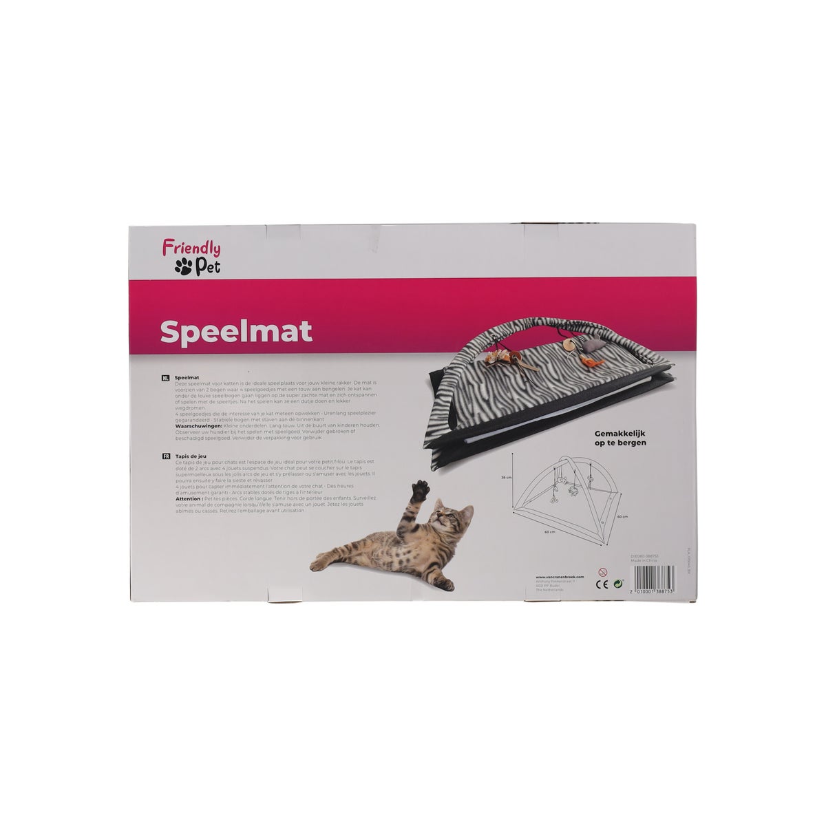 Kattenspeeltje speelmat 54,5x54,5cm Friendly Pet Kattenspeeltje speelmat 54,5x54,5cm Friendly Pet