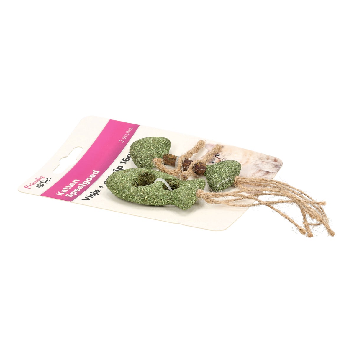 Kattenspeeltje visje met catnip 16 cm 2st. Kattenspeeltje visje met catnip 16 cm 2st.