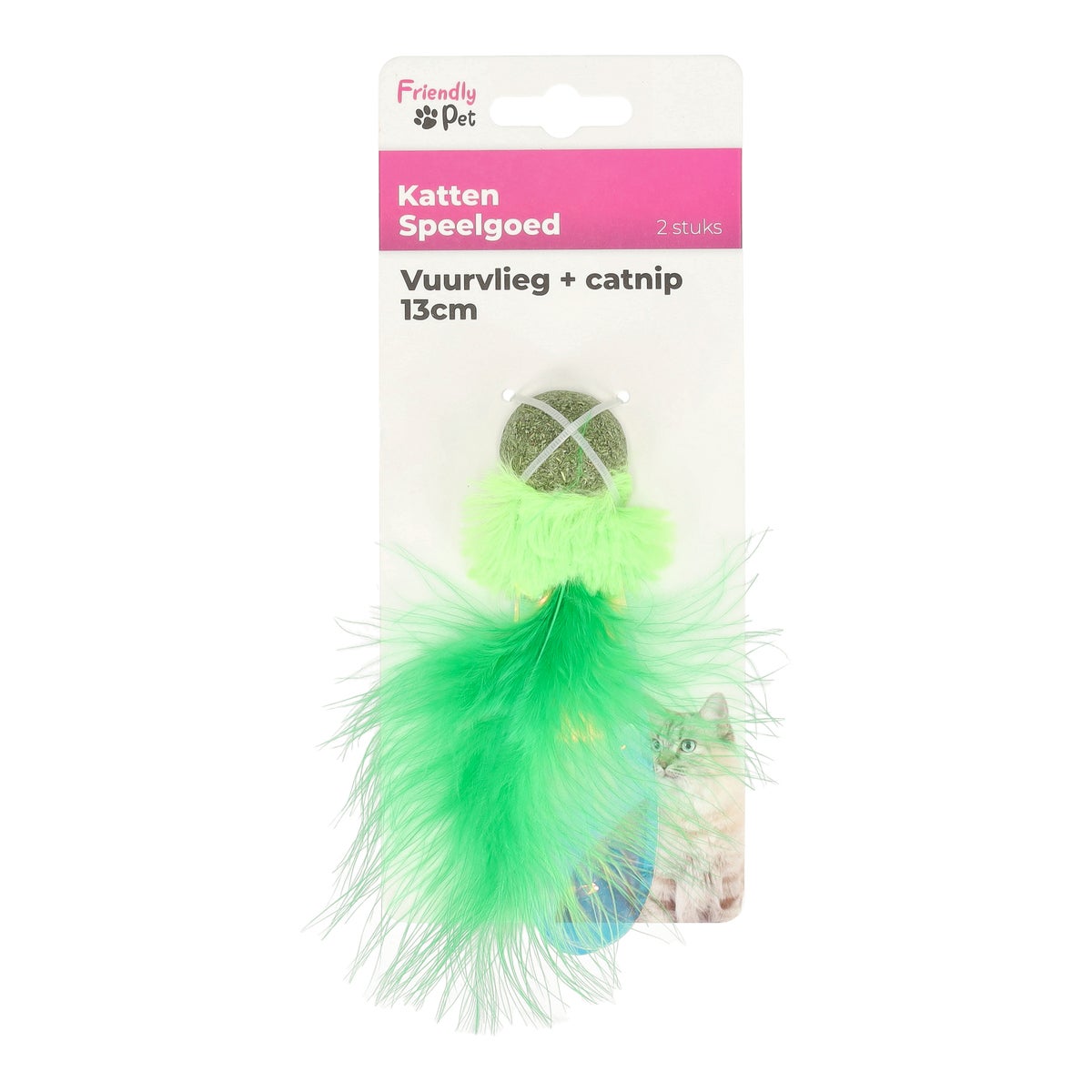 Kattenspeeltje vuurvlieg+catnip 13cm FP Kattenspeeltje vuurvlieg+catnip 13cm FP