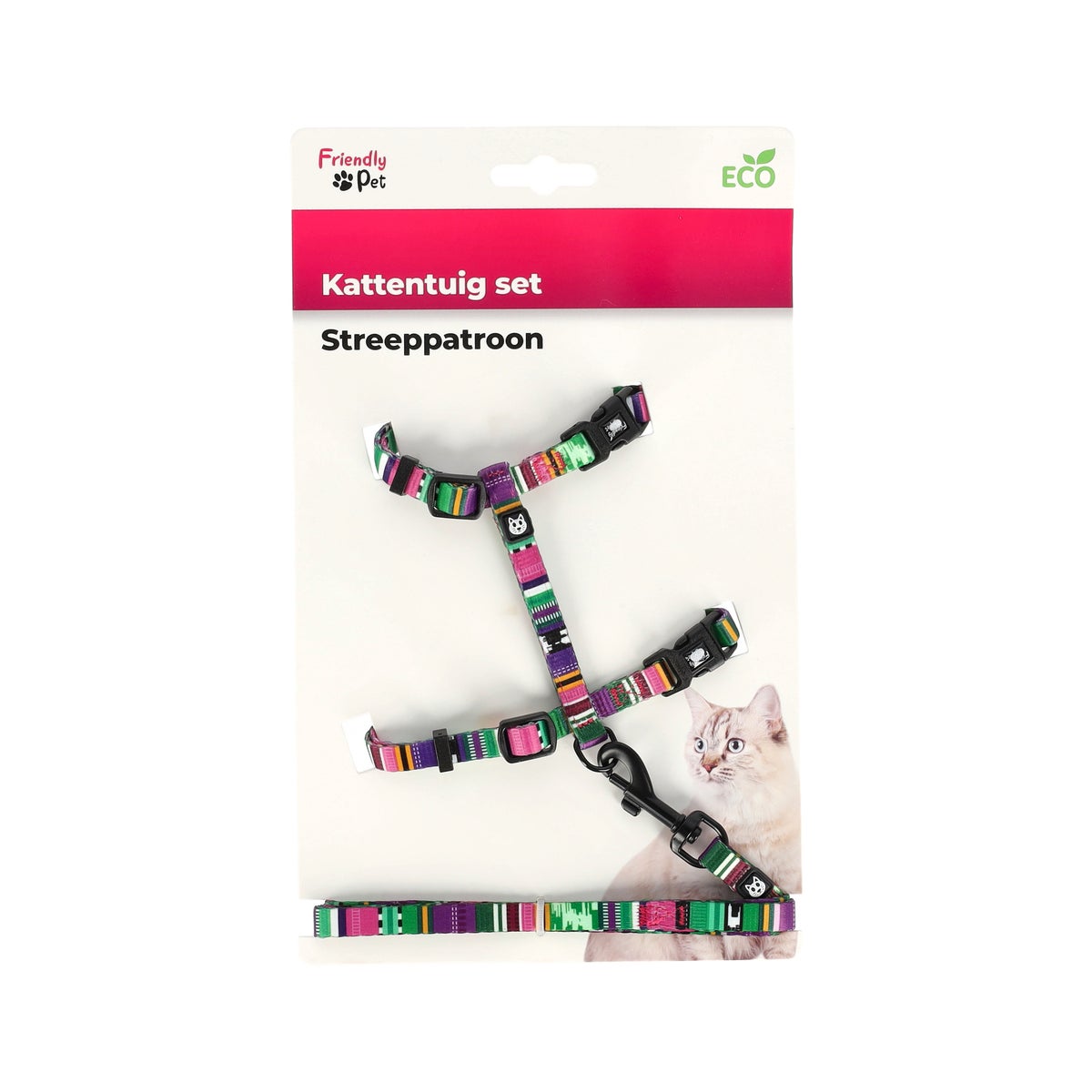 Kattentuig set jazz stripe eco FP Kattentuig set jazz stripe eco FP