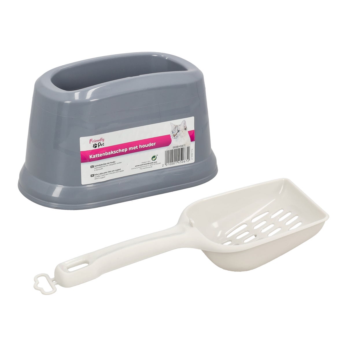 Schep kattenbak + houder 21,5x12x28cm FP Schep kattenbak + houder 21,5x12x28cm FP