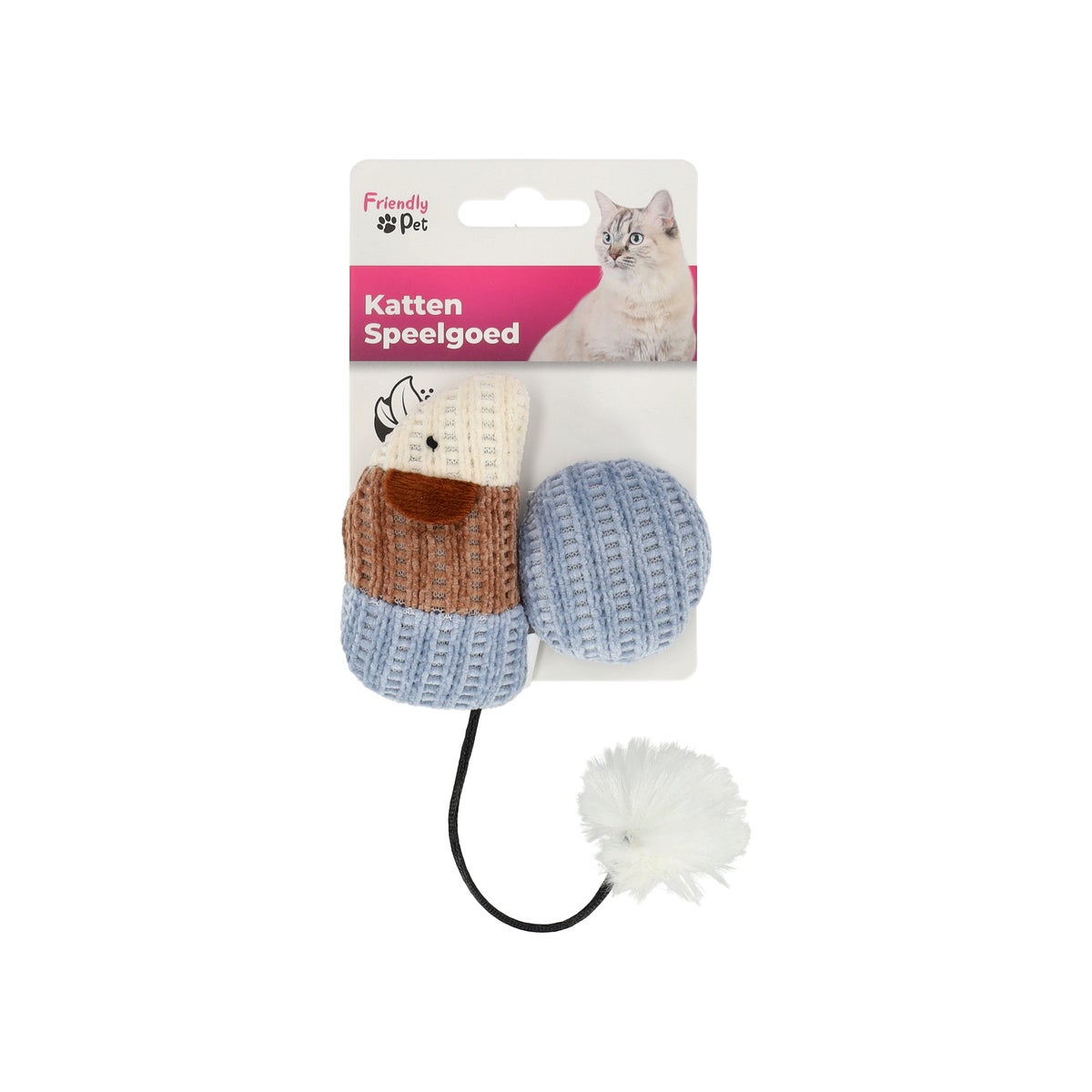Kattenspeeltje Blaro muis+bal blauw FP Kattenspeeltje Blaro muis+bal blauw FP