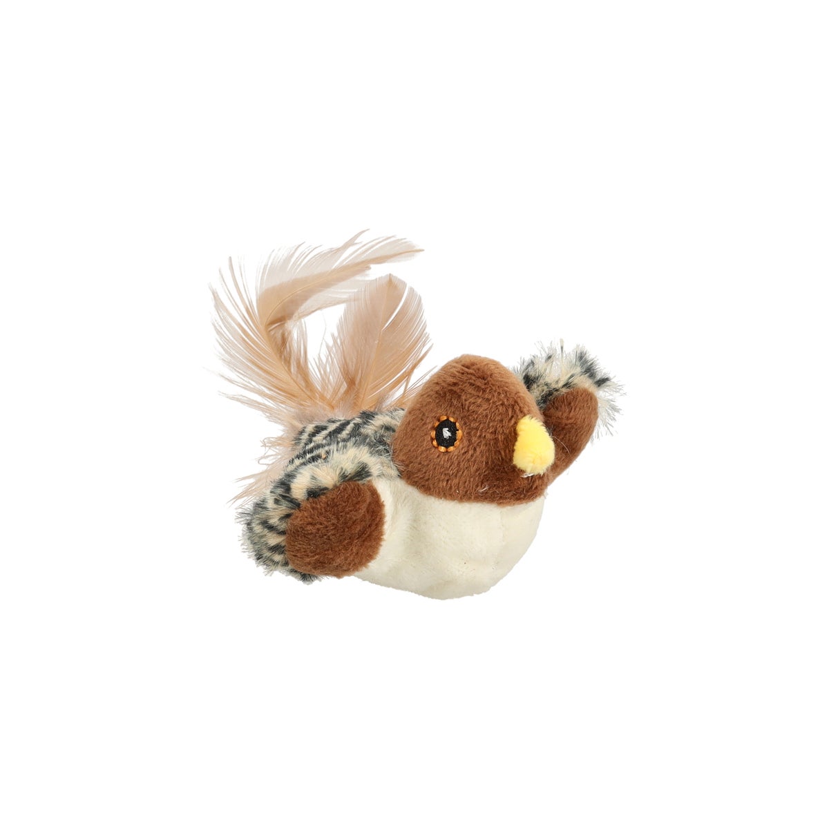 Kattenspeeltje Zinga vogel bruin 10x13x4,5cm FP Kattenspeeltje Zinga vogel bruin 10x13x4,5cm FP