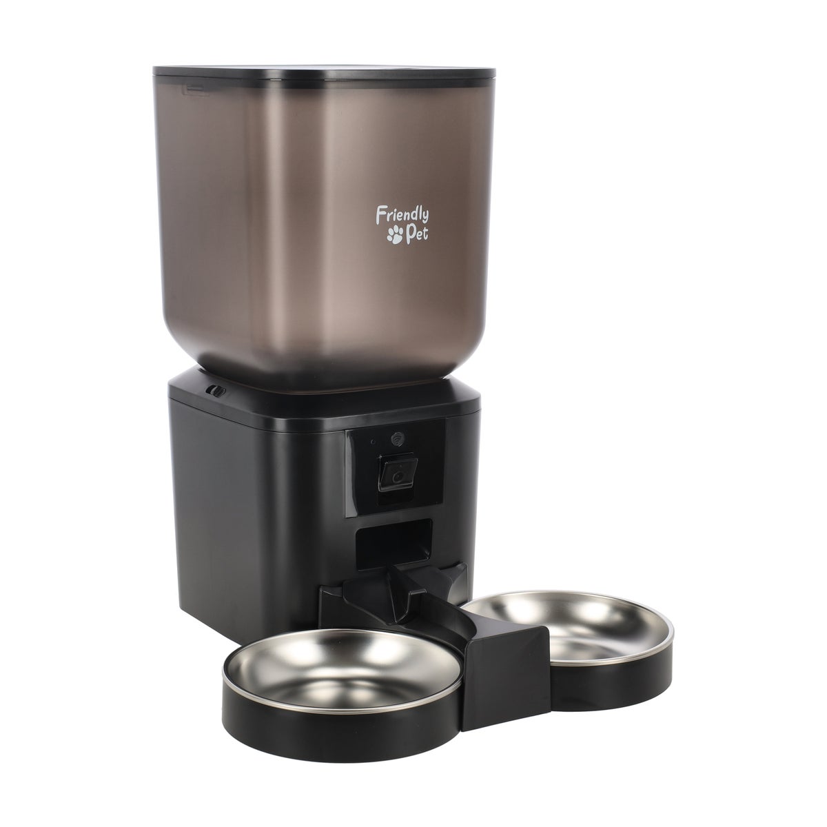 Voerbak automatisch app 7L duo zwart Voerbak automatisch app 7L duo zwart