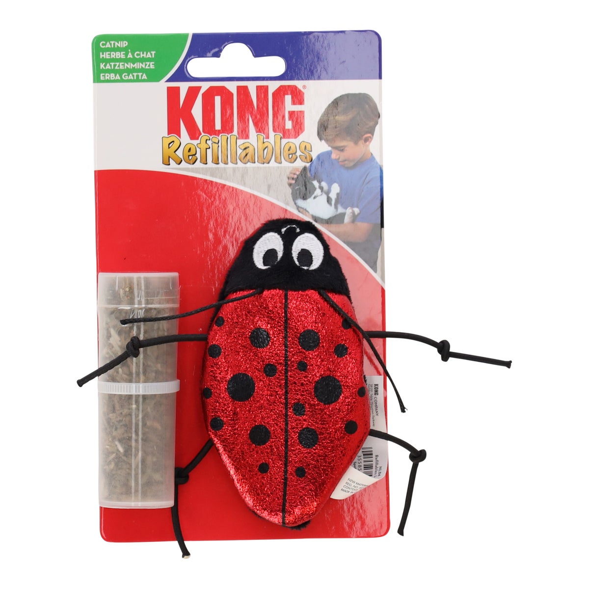 Kattenspeeltje lieveheersbeestje met catnip Kong Kattenspeeltje lieveheersbeestje met catnip Kong