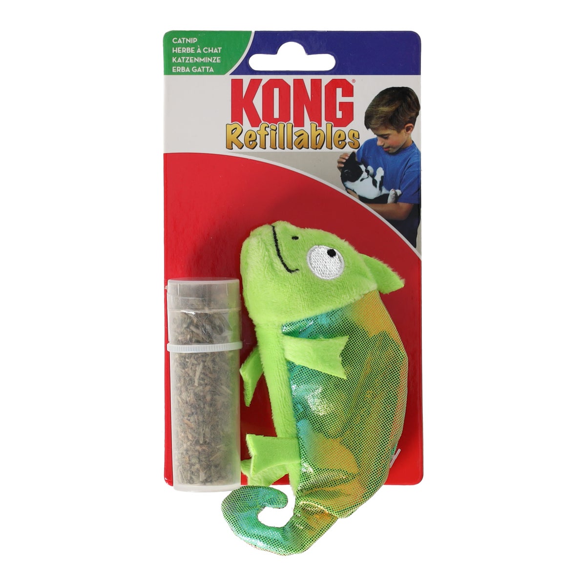 Kattenspeeltje kameleon met catnip Kong Kattenspeeltje kameleon met catnip Kong