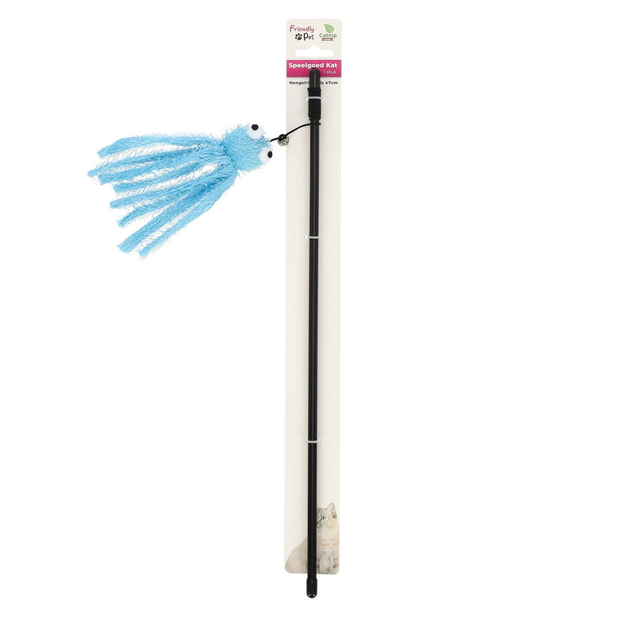 Kattenspeeltje hengel met inktvis 47 cm Kattenspeeltje hengel met inktvis 47 cm