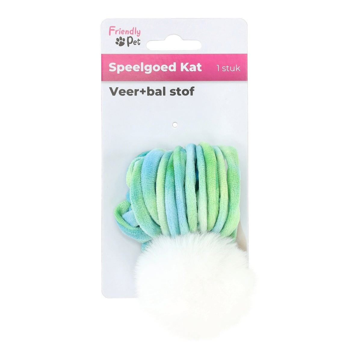 Kattanspeeltje veer met bal stof Kattanspeeltje veer met bal stof