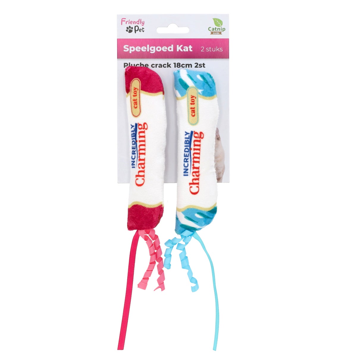 Kattanspeeltje pluche crack 18 cm 2st. Kattanspeeltje pluche crack 18 cm 2st.