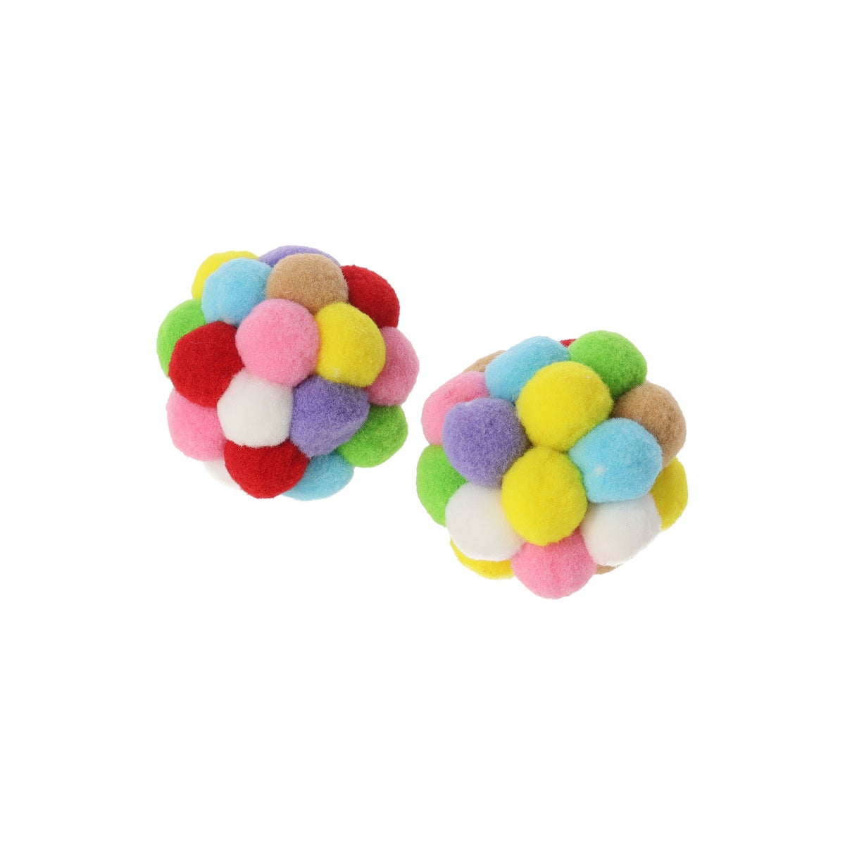 Kattenspeelgoed bal pompon 6 cm 2st. Kattenspeelgoed bal pompon 6 cm 2st.