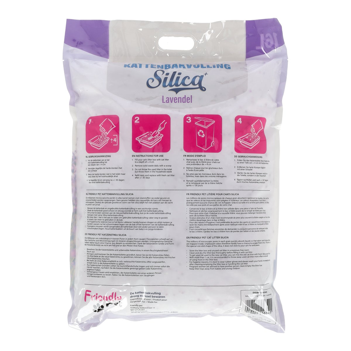 Kattenbakvulling Silica 16L met lavendel Kattenbakvulling Silica 16L met lavendel