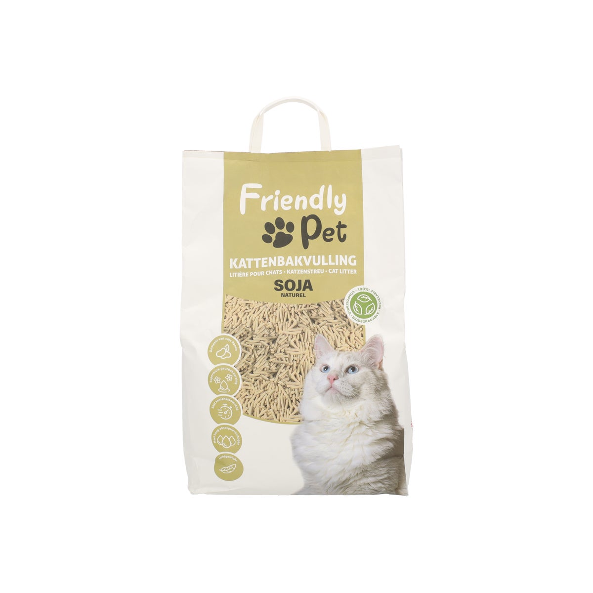 Kattenbakvulling soja 15 L Kattenbakvulling soja 15 L