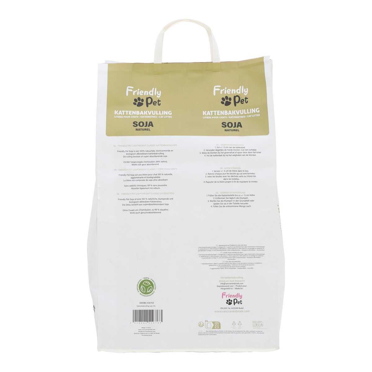 Kattenbakvulling soja 15 L Kattenbakvulling soja 15 L