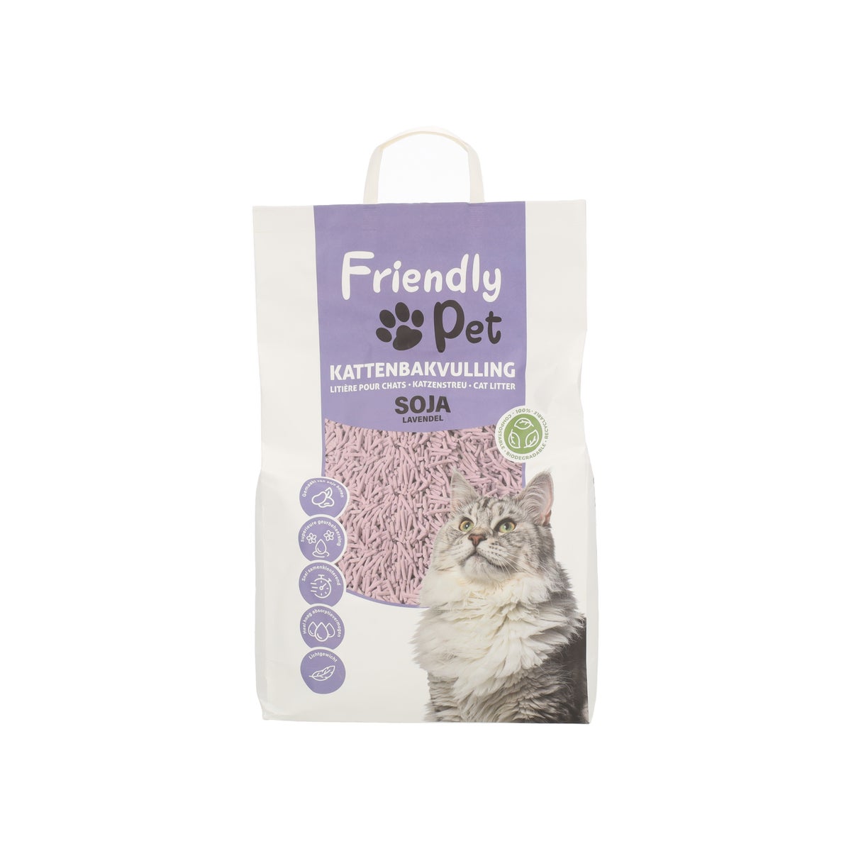 Kattenbakvulling soja lavendel 15 L Kattenbakvulling soja lavendel 15 L