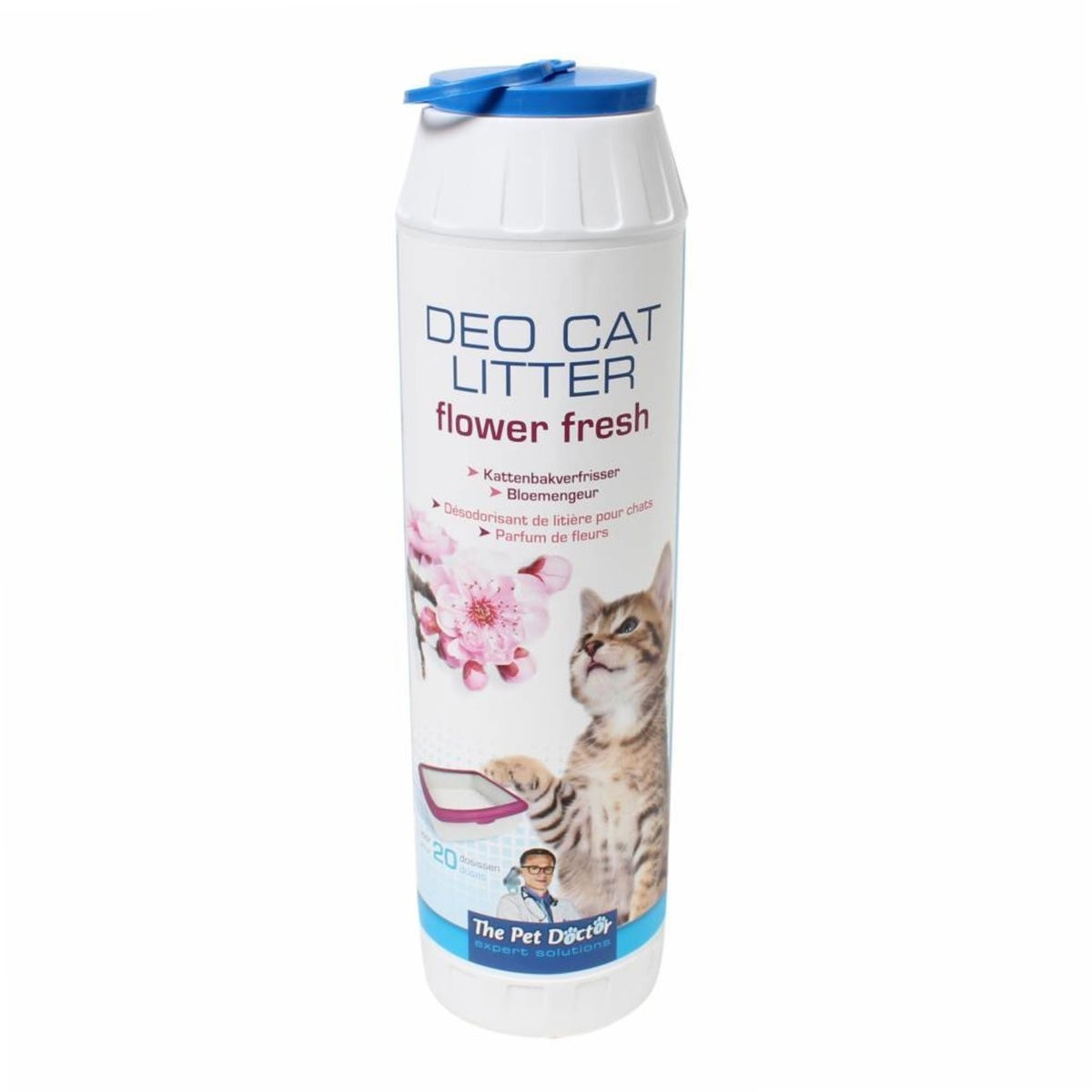 Kattenbak deo 750g flower fresh pet doc Kattenbak deo 750g flower fresh pet doc