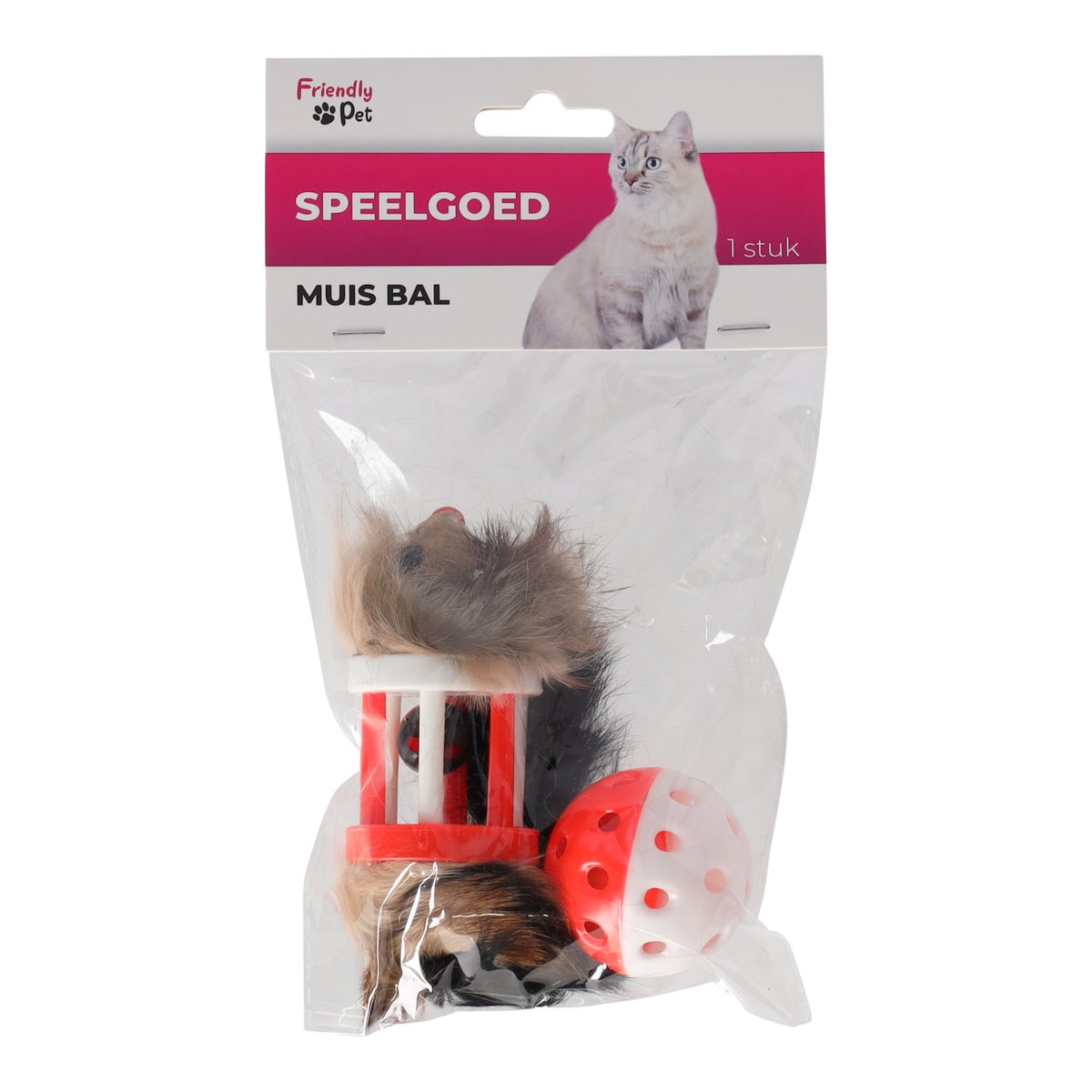 Kattenspeeltje muis + bal FP Kattenspeeltje muis + bal FP