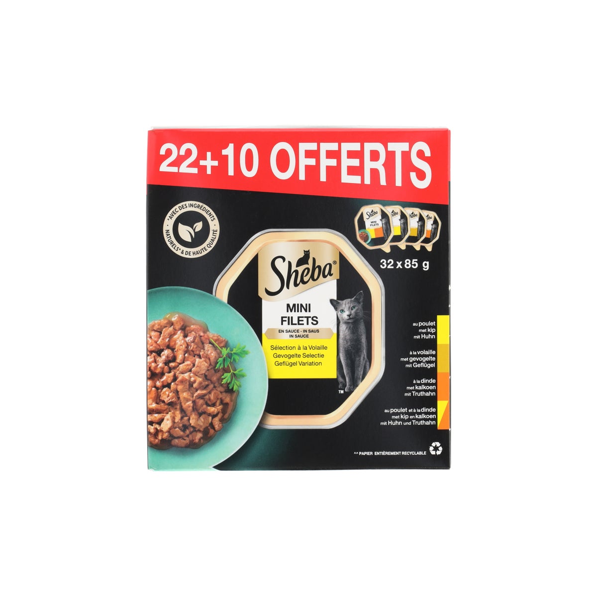 Kattenvoer mini filet 22+10 Sheba Kattenvoer mini filet 22+10 Sheba