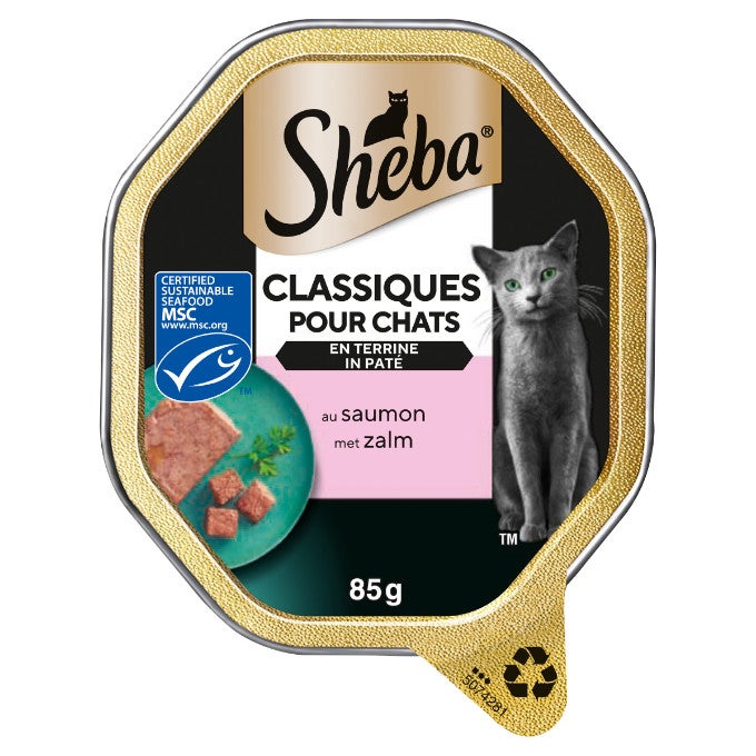 Kattenvoer zalm 85 g classics Sheba Kattenvoer zalm 85 g classics Sheba