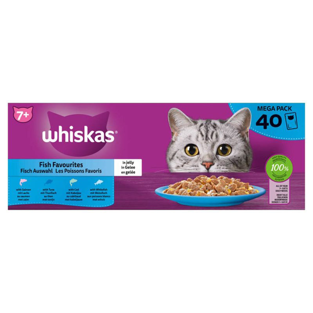 Whiskas 7+ natvoer senior 40 stuks Whiskas 7+ natvoer senior 40 stuks