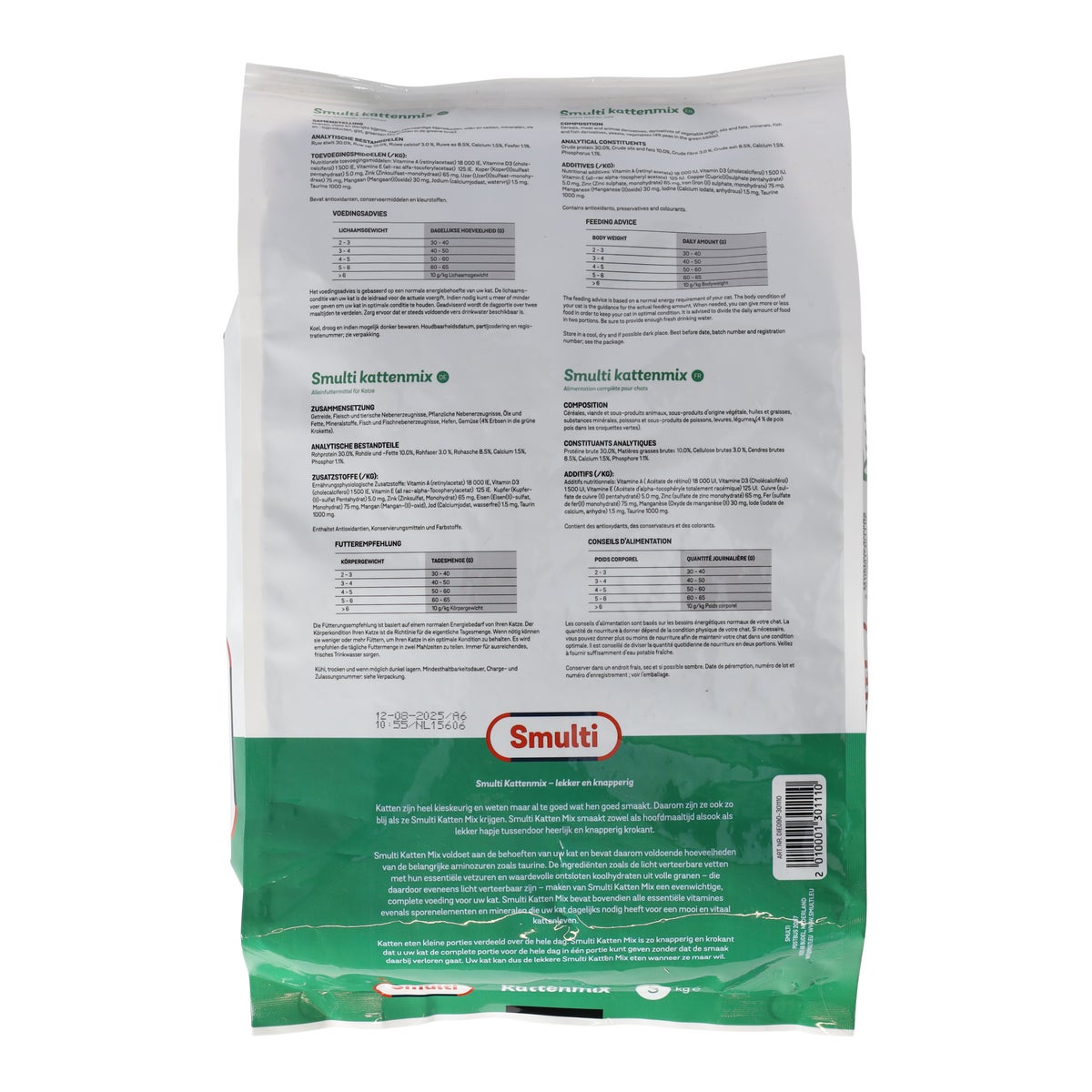 Voer kat mix 3 kg Smulti Voer kat mix 3 kg Smulti