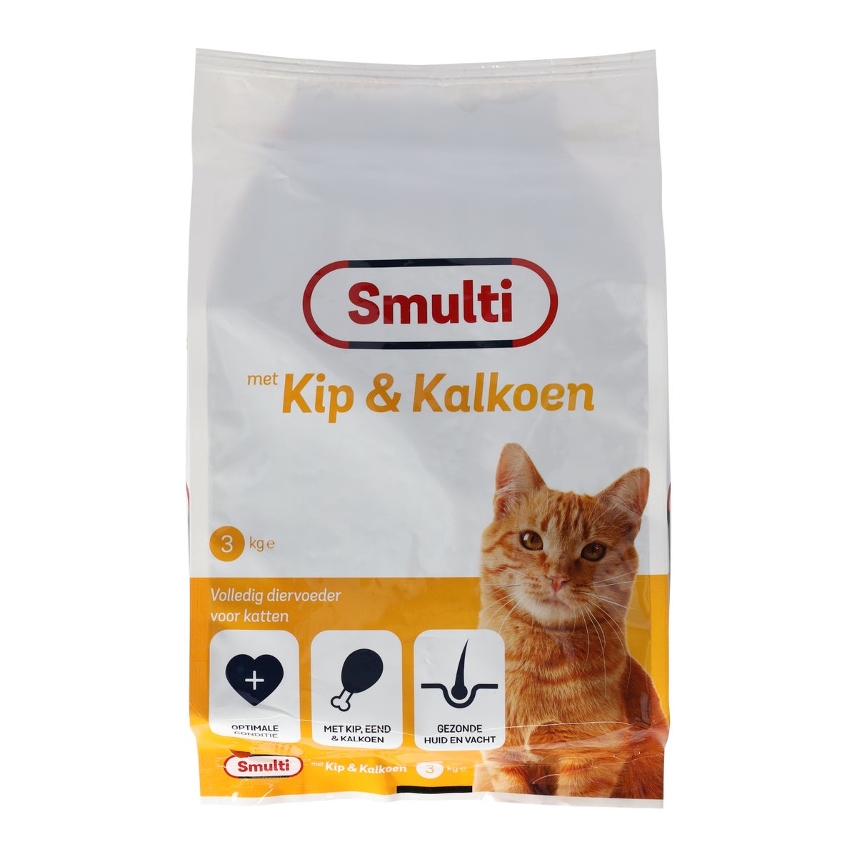 Voer kat adult kip-kalkoen 3 kg Smulti Voer kat adult kip-kalkoen 3 kg Smulti