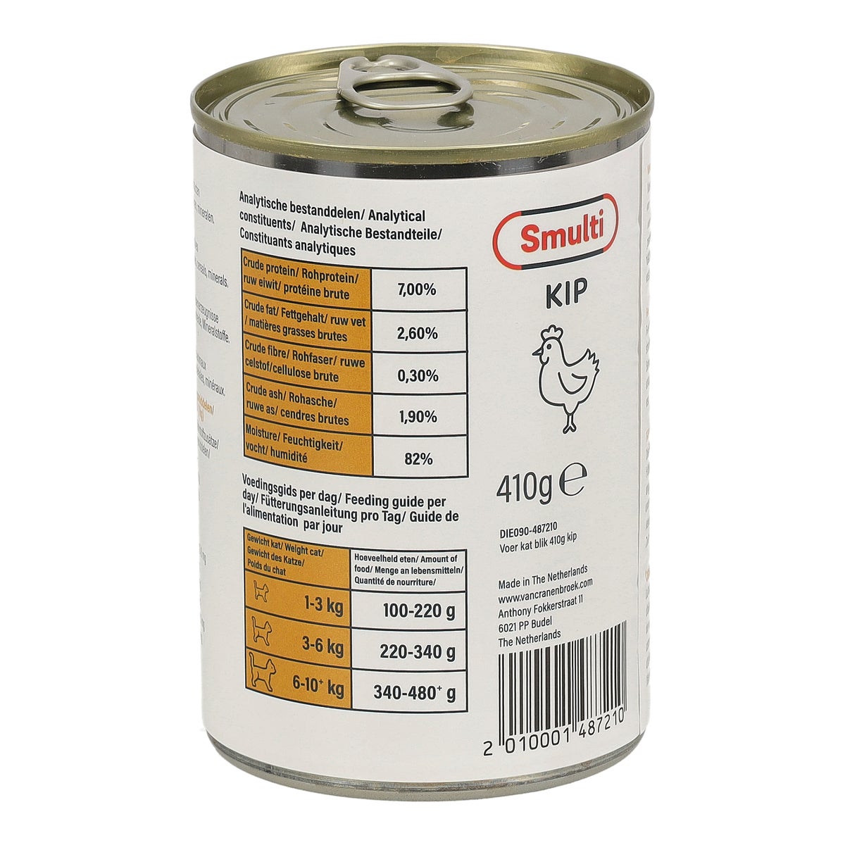 Kattenvoer Blik 410 gram Kip Smulti Kattenvoer Blik 410 gram Kip Smulti
