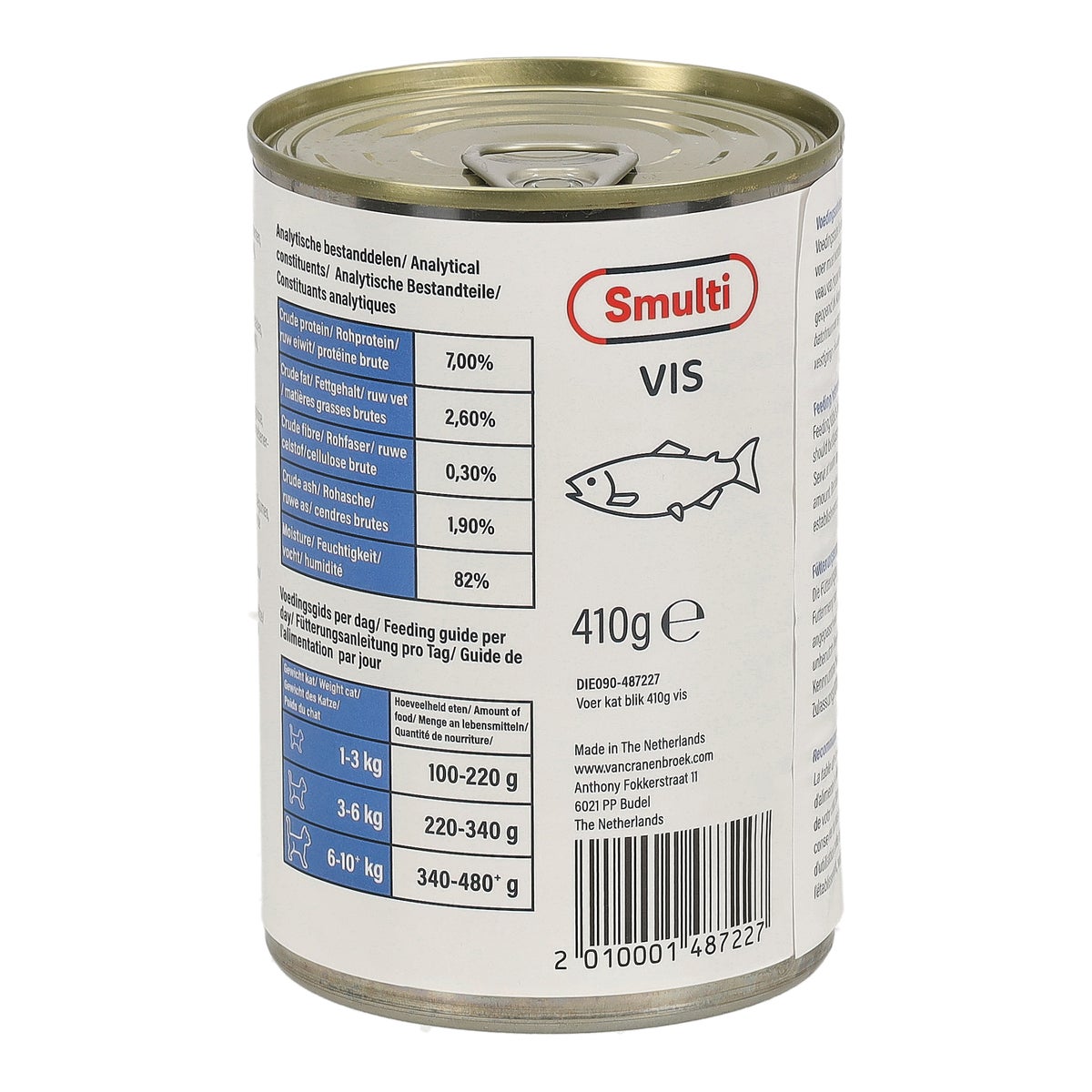 Kattenvoer Blik 410 gram Vis Smulti Kattenvoer Blik 410 gram Vis Smulti