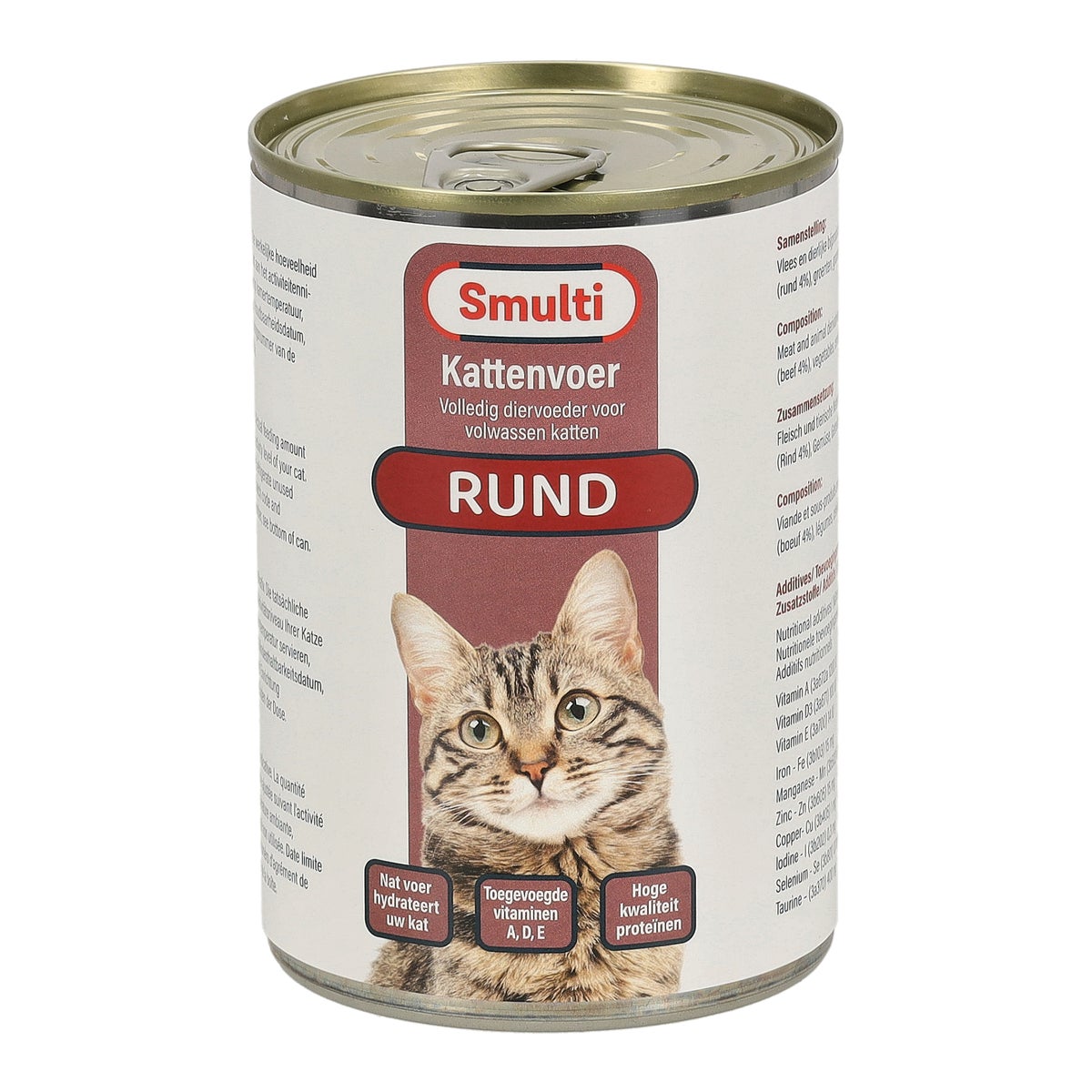 Kattenvoer Blik 410g Rund Smulti Kattenvoer Blik 410g Rund Smulti