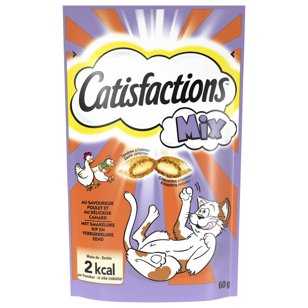 Kattensnack kip-eend 60 g Catisfactions Kattensnack kip-eend 60 g Catisfactions