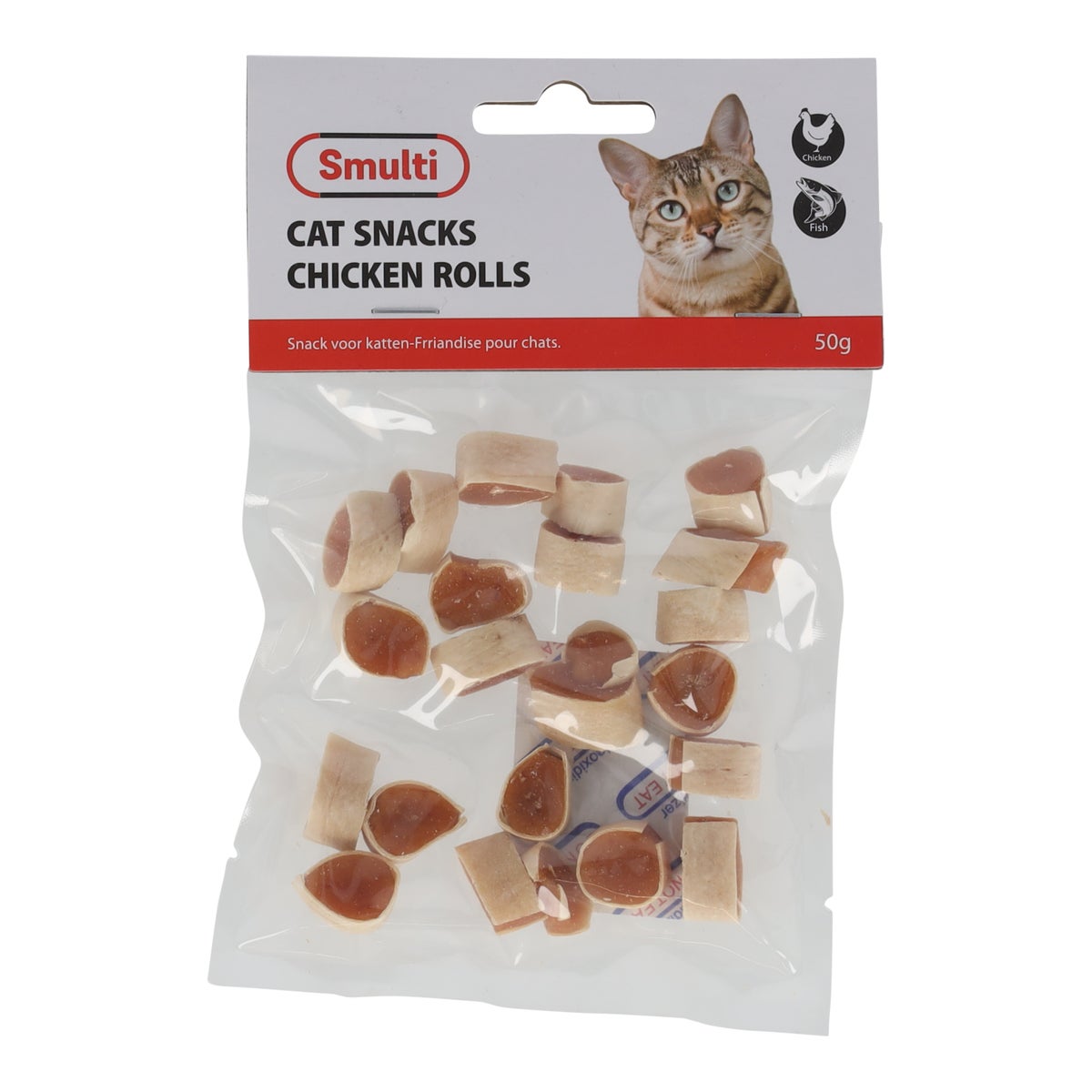 Kattensnack kip rolls 50 g Kattensnack kip rolls 50 g