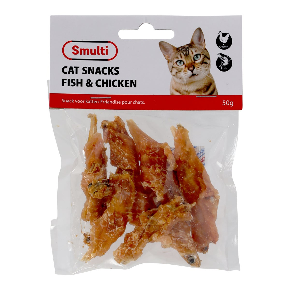 Kattensnack vis en kip 50 g Kattensnack vis en kip 50 g