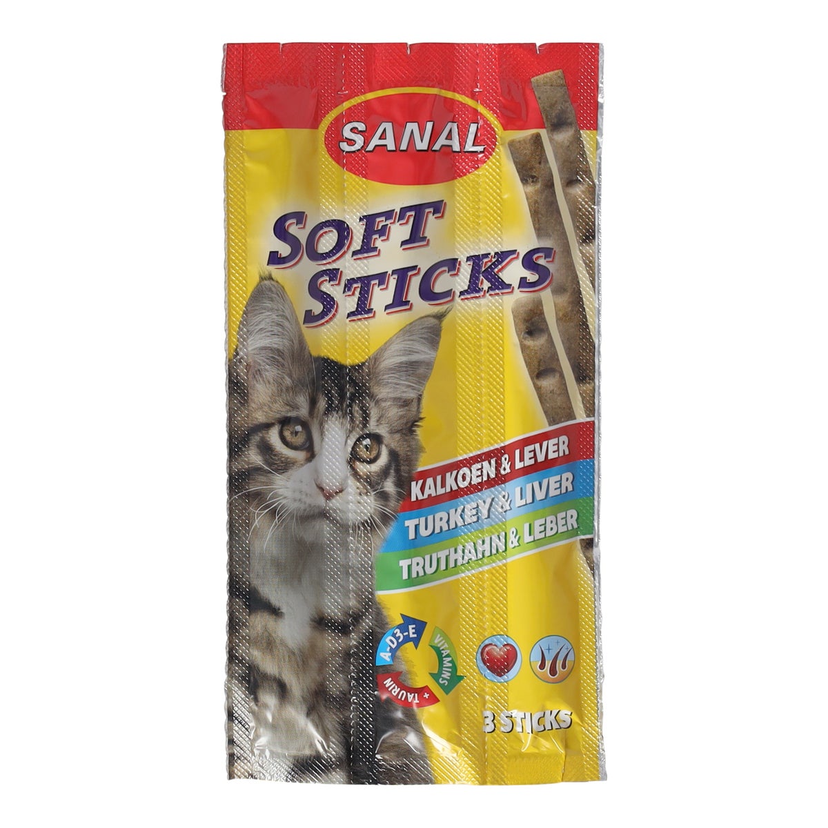 Snack kat soft sticks kakoen+lever Sanal Snack kat soft sticks kakoen+lever Sanal