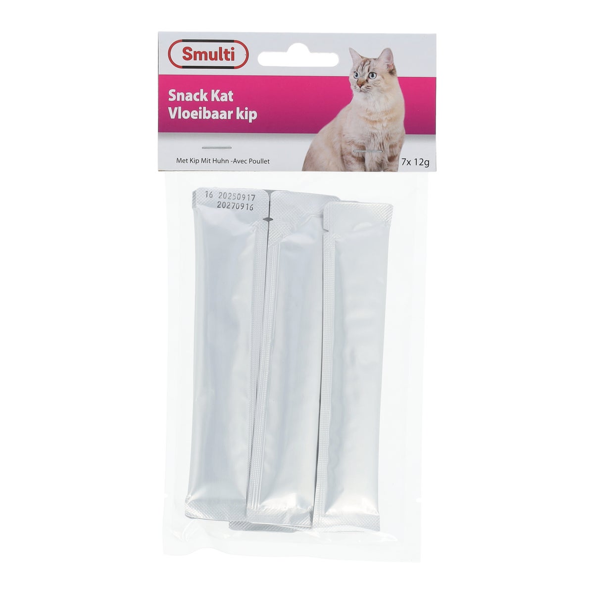 Kattensnack vloeibaar kip 7 x 12 g Kattensnack vloeibaar kip 7 x 12 g
