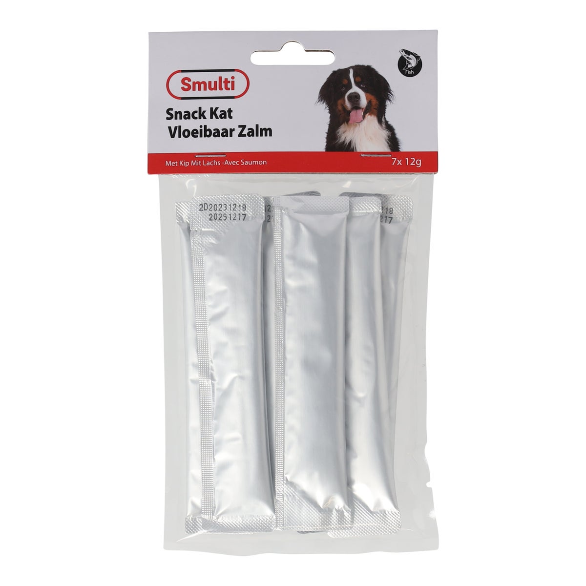 Snack kat vloeibaar zalm 7x12gr Snack kat vloeibaar zalm 7x12gr