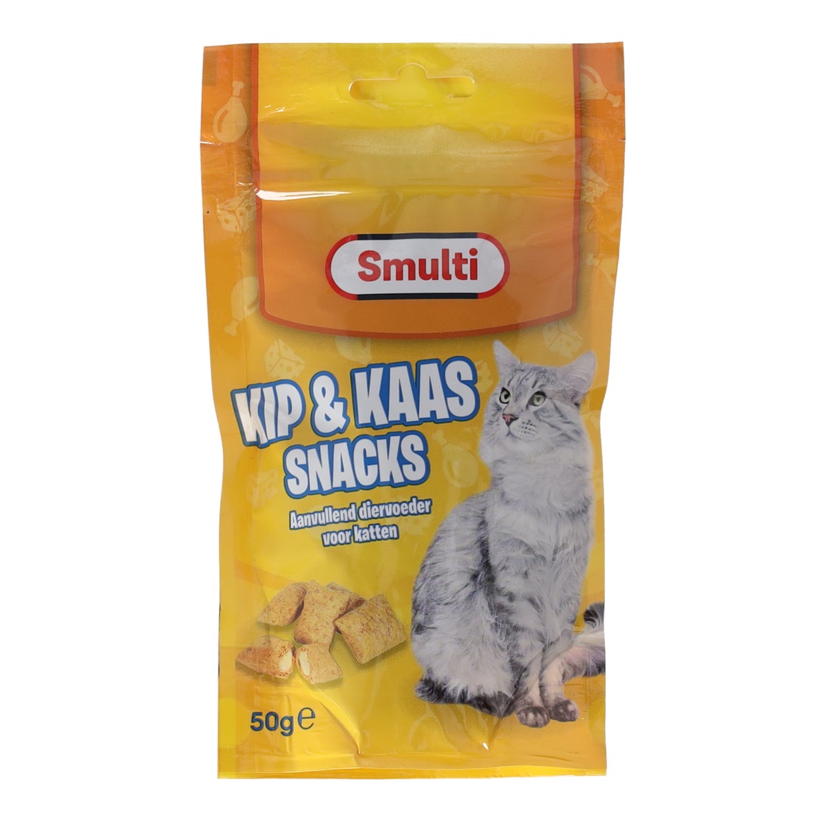 Snack kat kip+kaas 50G Smulti Snack kat kip+kaas 50G Smulti