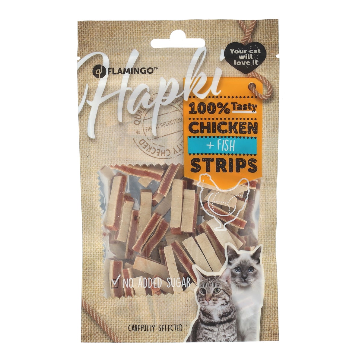 Kattensnack soft strip kip en vis 85 g Kattensnack soft strip kip en vis 85 g
