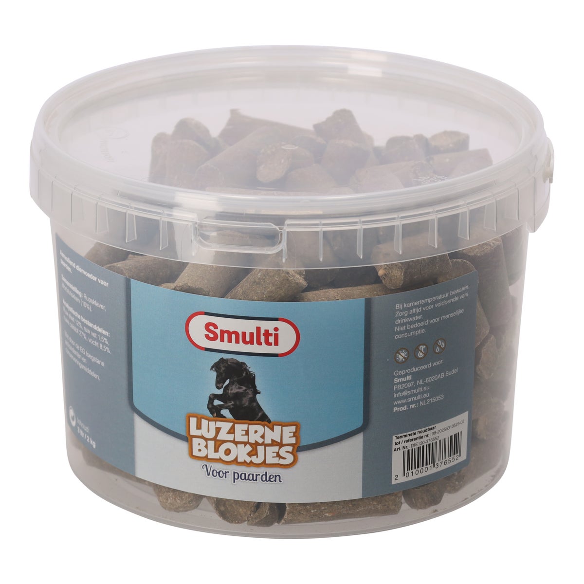 Snack paard Luzerne blokjes 2kg Smulti Snack paard Luzerne blokjes 2kg Smulti
