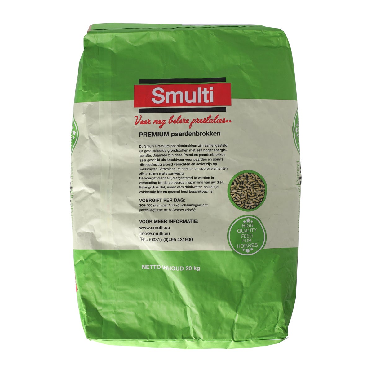 Smulti premium prestatiebrok 20kg Smulti premium prestatiebrok 20kg