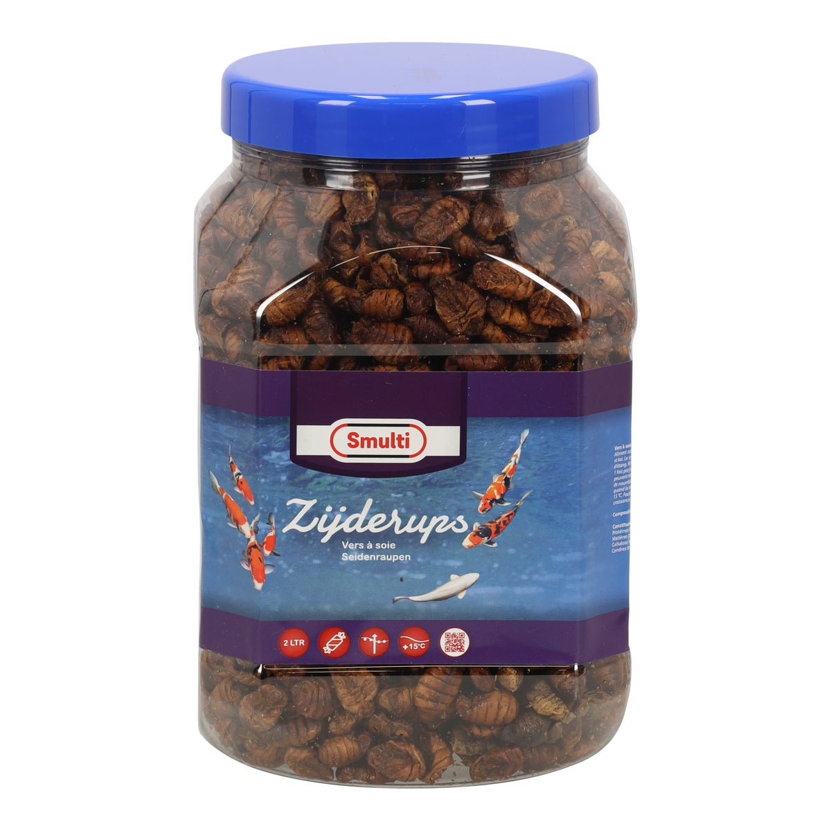 Visvoer koi zijderupsen 2L Smulti Visvoer koi zijderupsen 2L Smulti