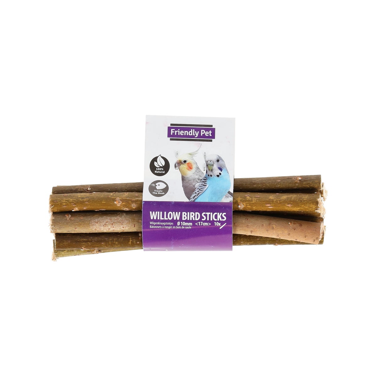 Wilgenstokjes papegaai 10st small Wilgenstokjes papegaai 10st small