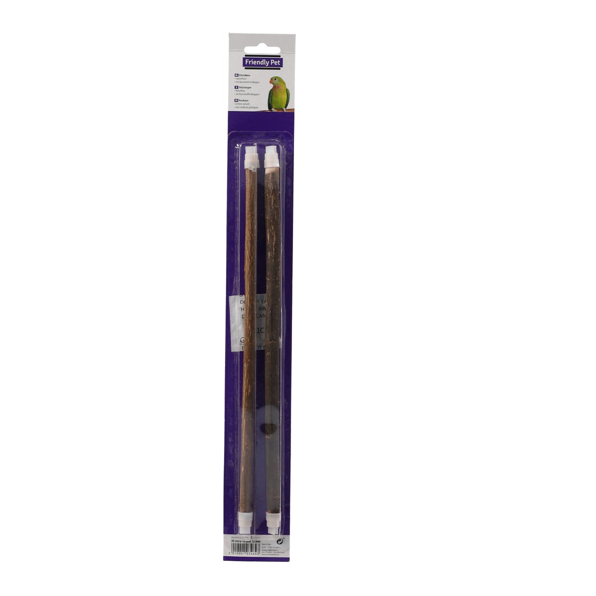 Vogel zitstok hout 35 cm 2 stuks Vogel zitstok hout 35 cm 2 stuks
