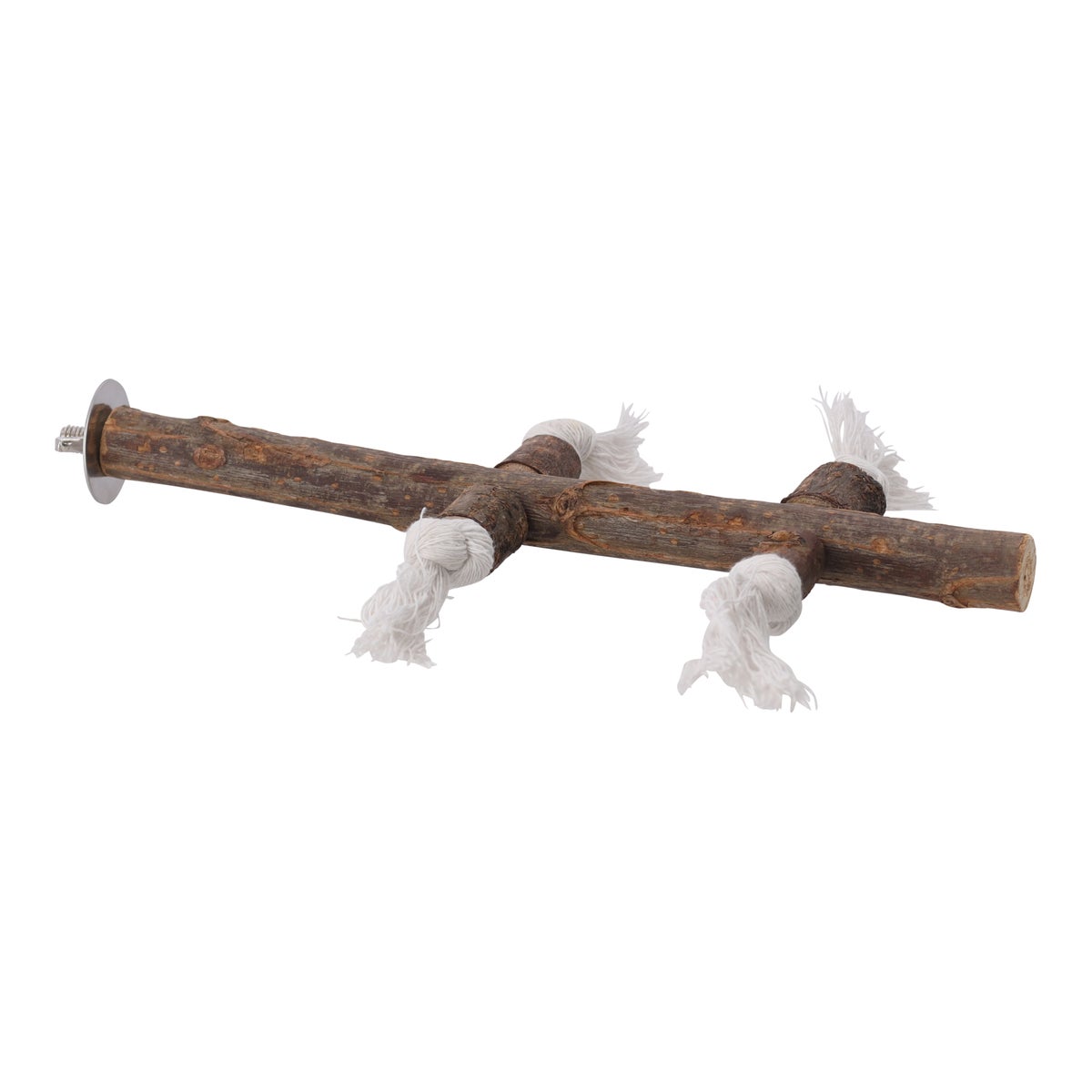 Vogel zitstok hout met touw 25 cm Vogel zitstok hout met touw 25 cm