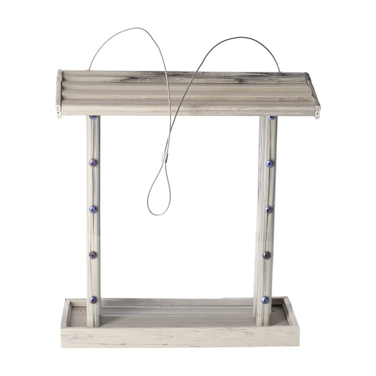 Voedersilo zaden Jony wit/grijs 26x13,5x28,7cm Voedersilo zaden Jony wit/grijs 26x13,5x28,7cm