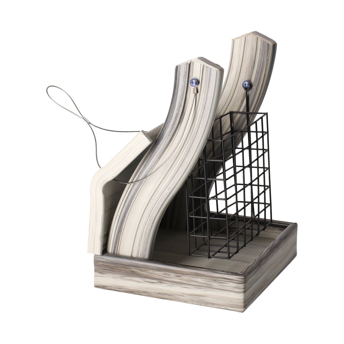 Voederblokh Darcy wit/grijs 21x18,5x26,5cm Voederblokh Darcy wit/grijs 21x18,5x26,5cm