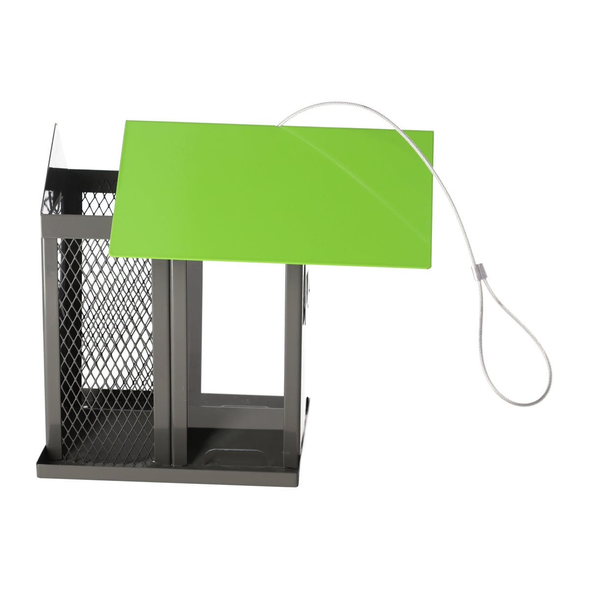 Voedersilo Yrsa zaden+noten metaal grijs/groen Voedersilo Yrsa zaden+noten metaal grijs/groen