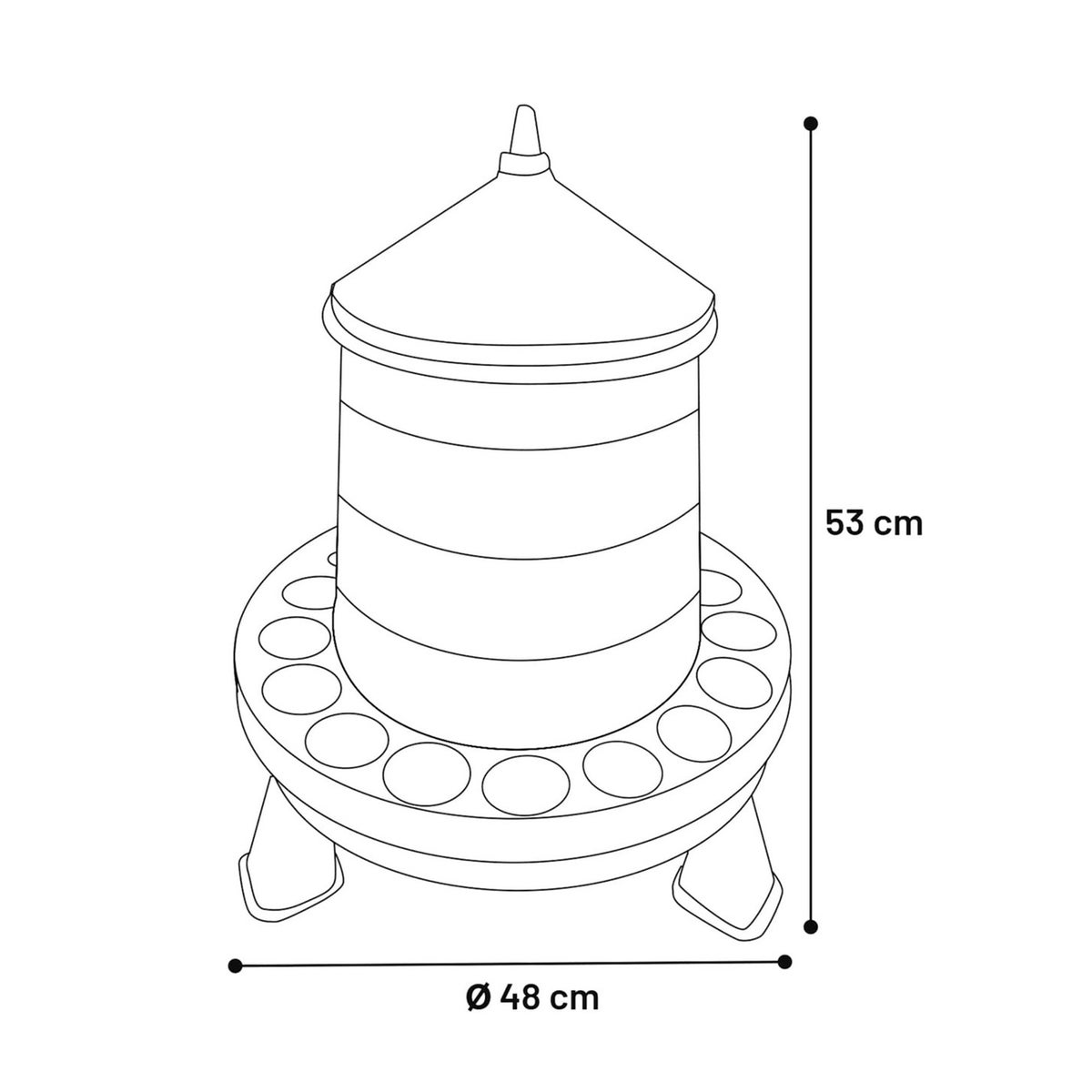 Voederbak edna op poten 12 kg Voederbak edna op poten 12 kg