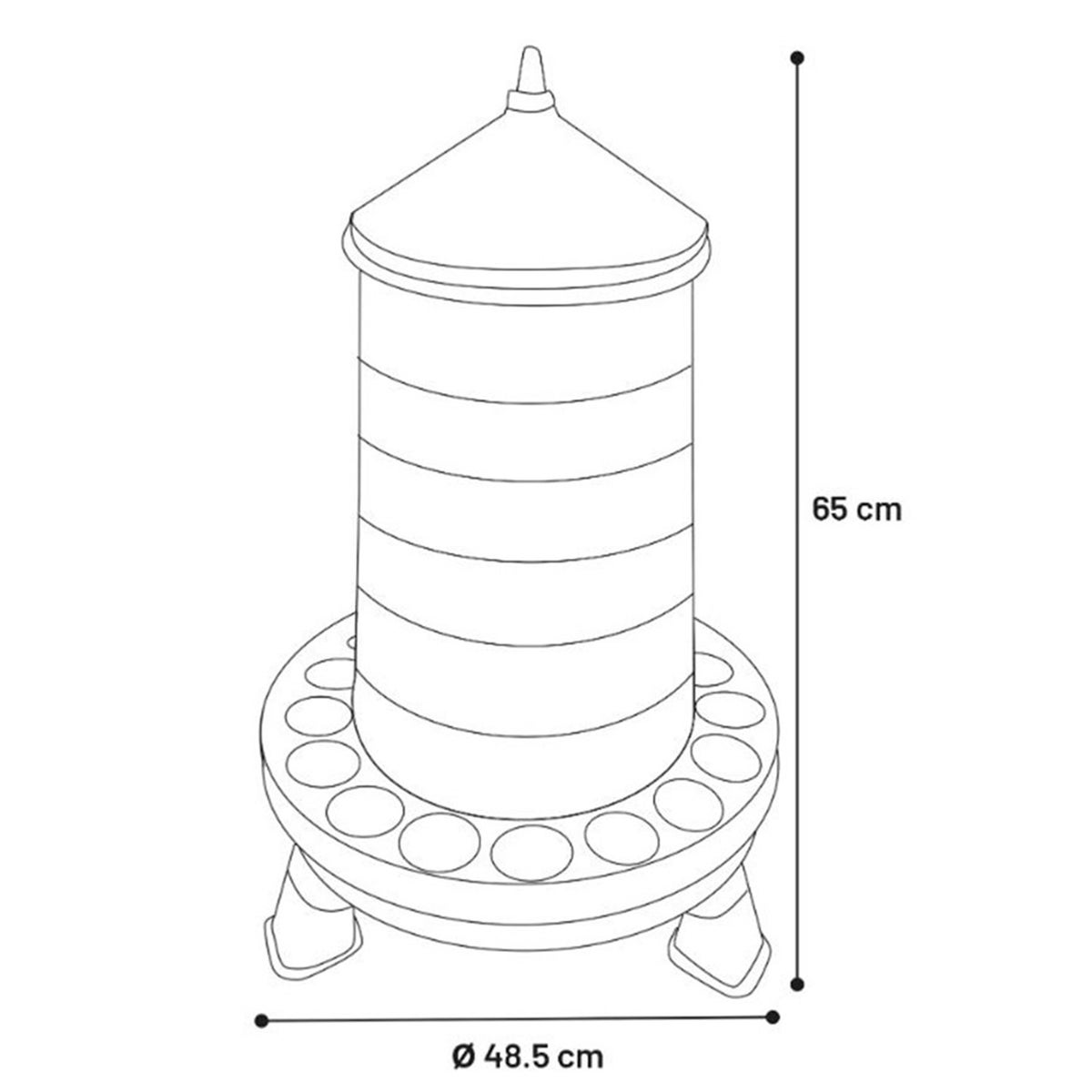 Voederbak edna op poten 16 kg Voederbak edna op poten 16 kg