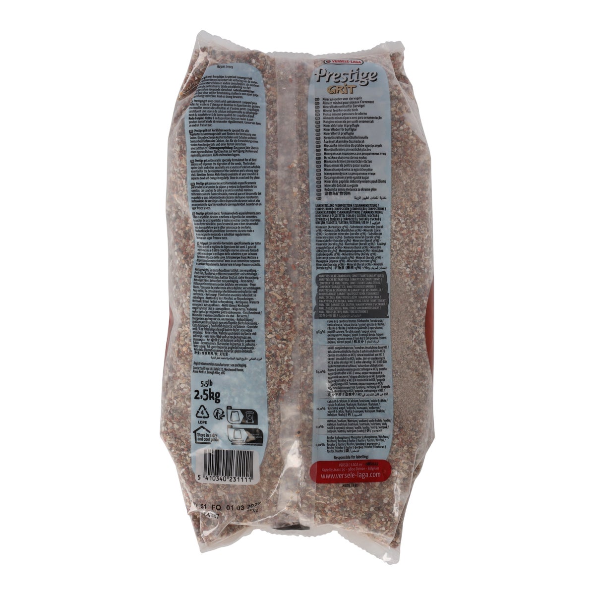 Grit met koraaltjes 2.5 kg Grit met koraaltjes 2.5 kg