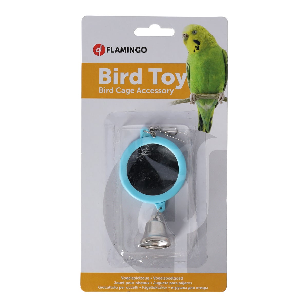 Spiegel rond + bel parkiet Spiegel rond + bel parkiet